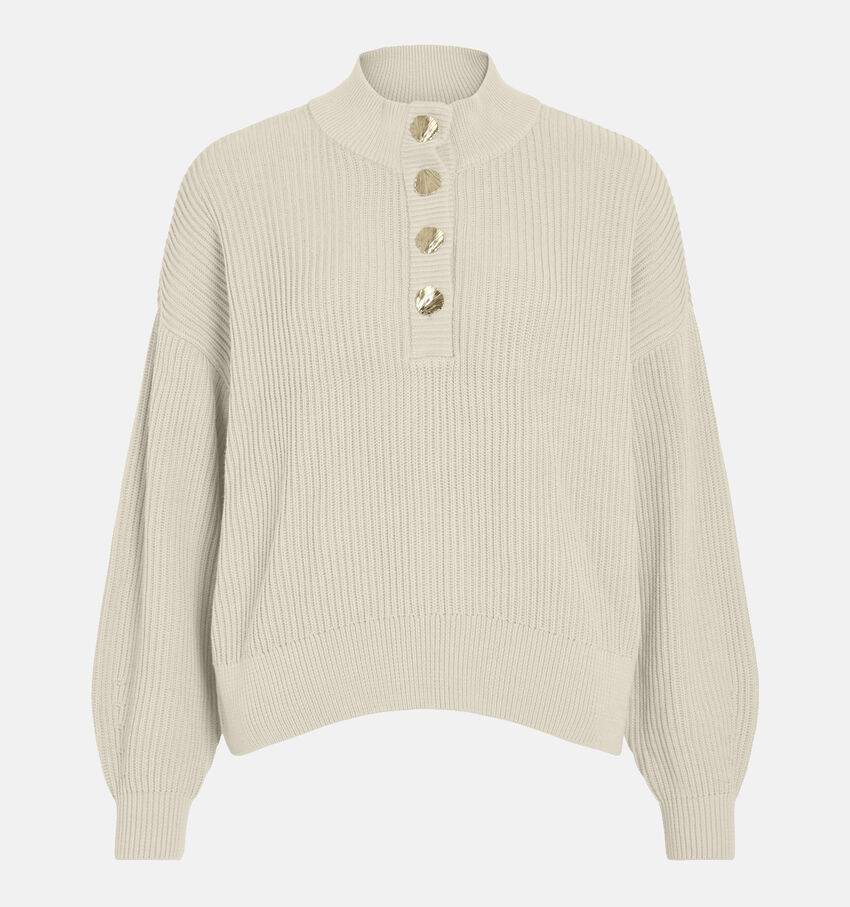 Vila Ching Pull en Beige