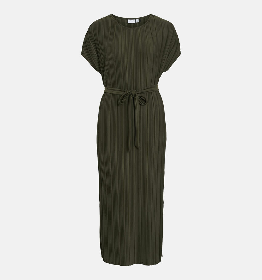 Vila Tahlia Donkergroene Midi-Jurk