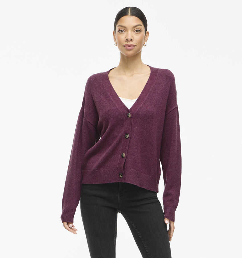 Vila Viril Knit Bordeaux Cardigan
