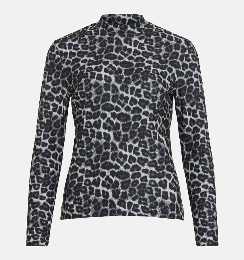 Vila Leoa High Neck Grijze Trui