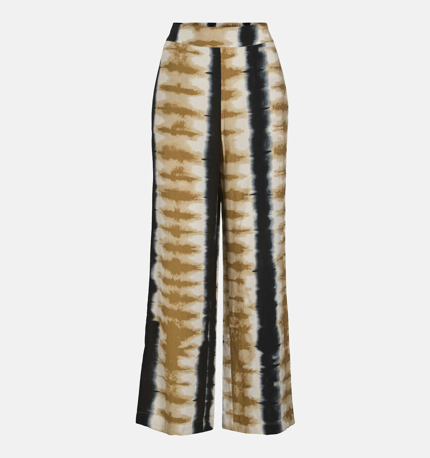 Vila Wrinkle Pantalon en Jaune/Noir