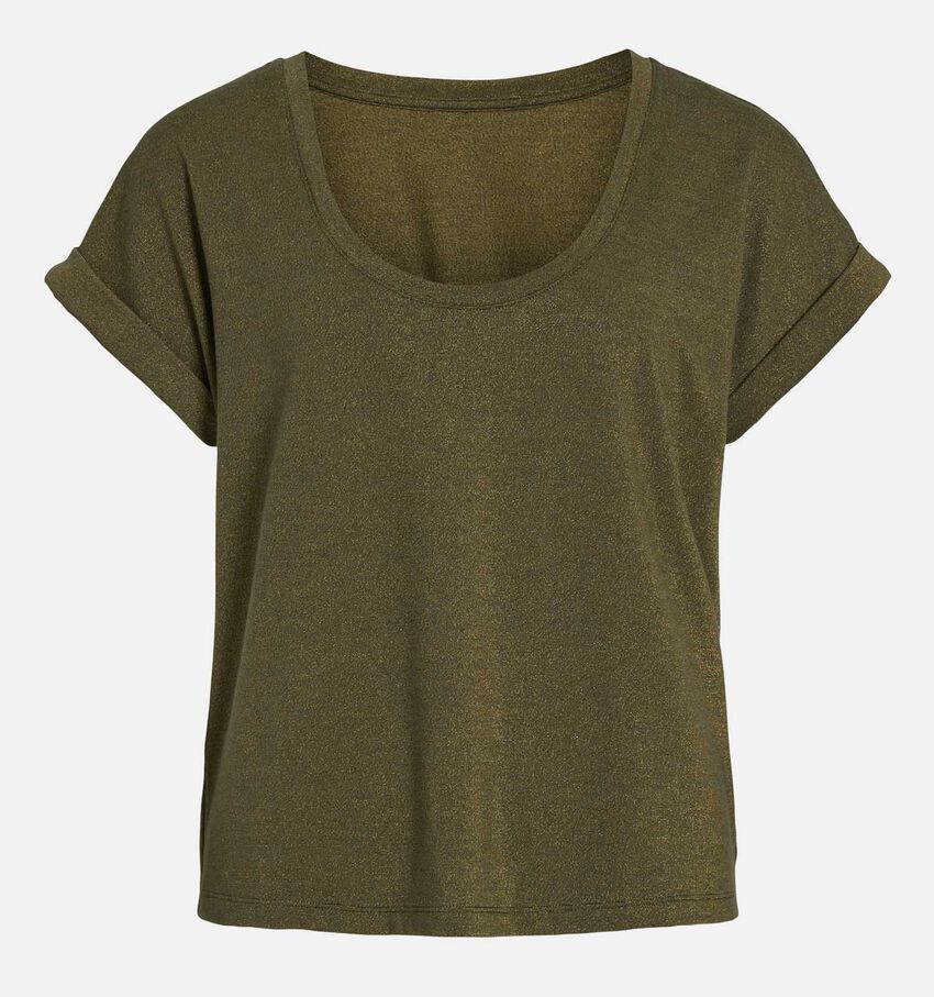 Vila Luxi U-Neck T-shirt Groen