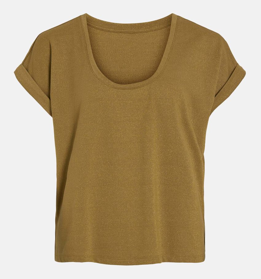 Vila U-Neck Bruine T-shirt