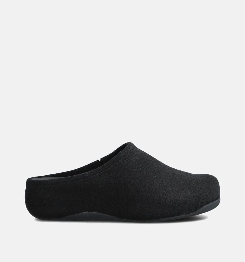 FitFlop Shuv Felt Clog Pantoufles en Noir