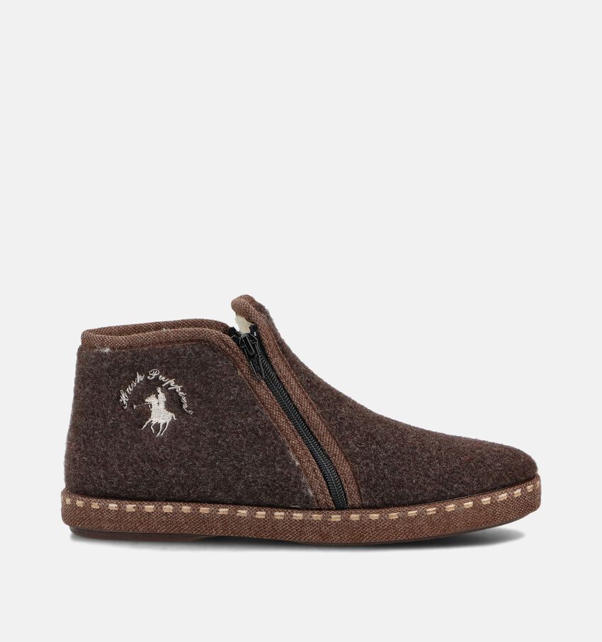 Hush Puppies Douvent Bruine Hoge Pantoffels