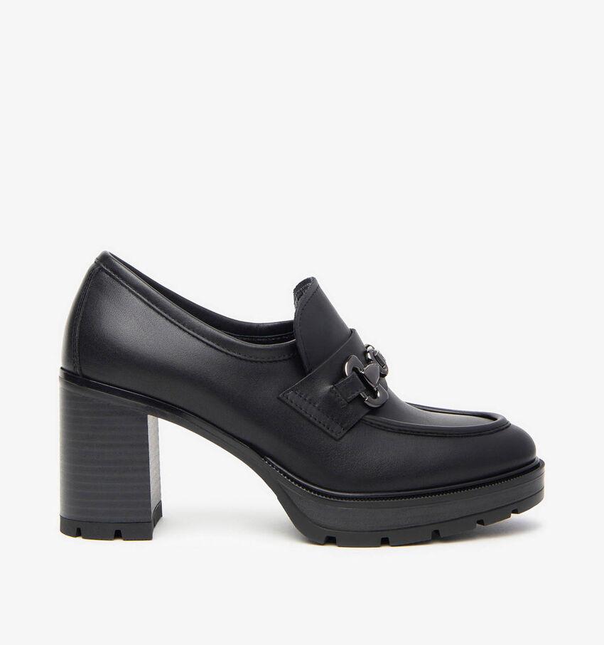 NeroGiardini Zwarte Mocassins met hak