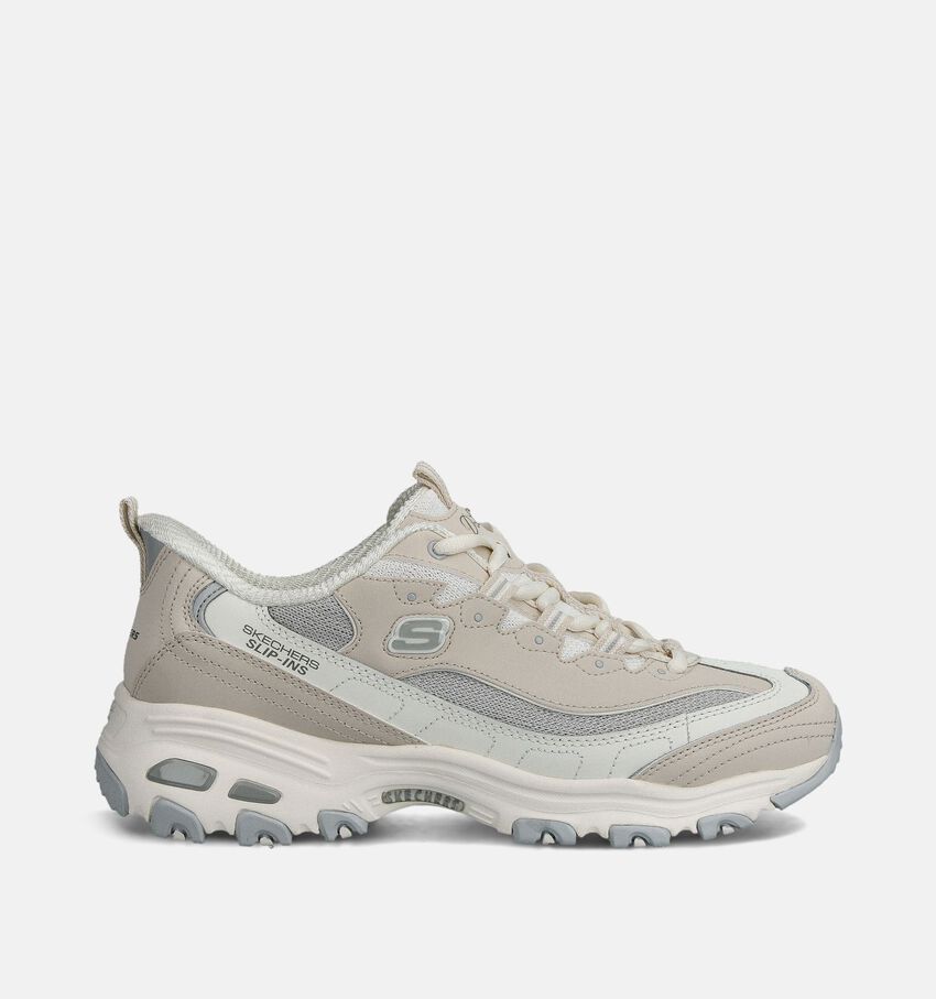 Skechers D'Lites Smooth Witte Sneakers