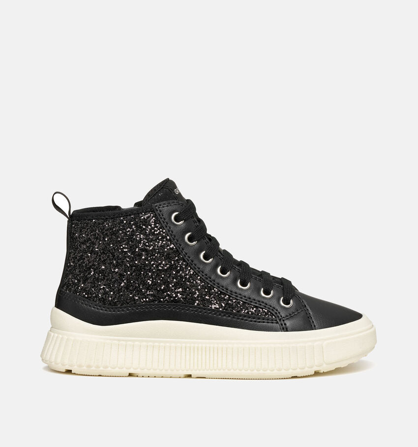Geox Laquinny Zwarte Sneakers Glitter