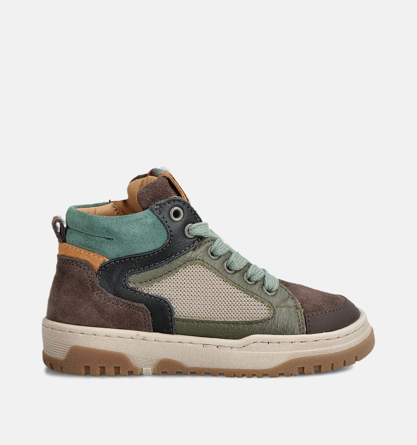 STONES and BONES Kante Bruine Veterschoenen