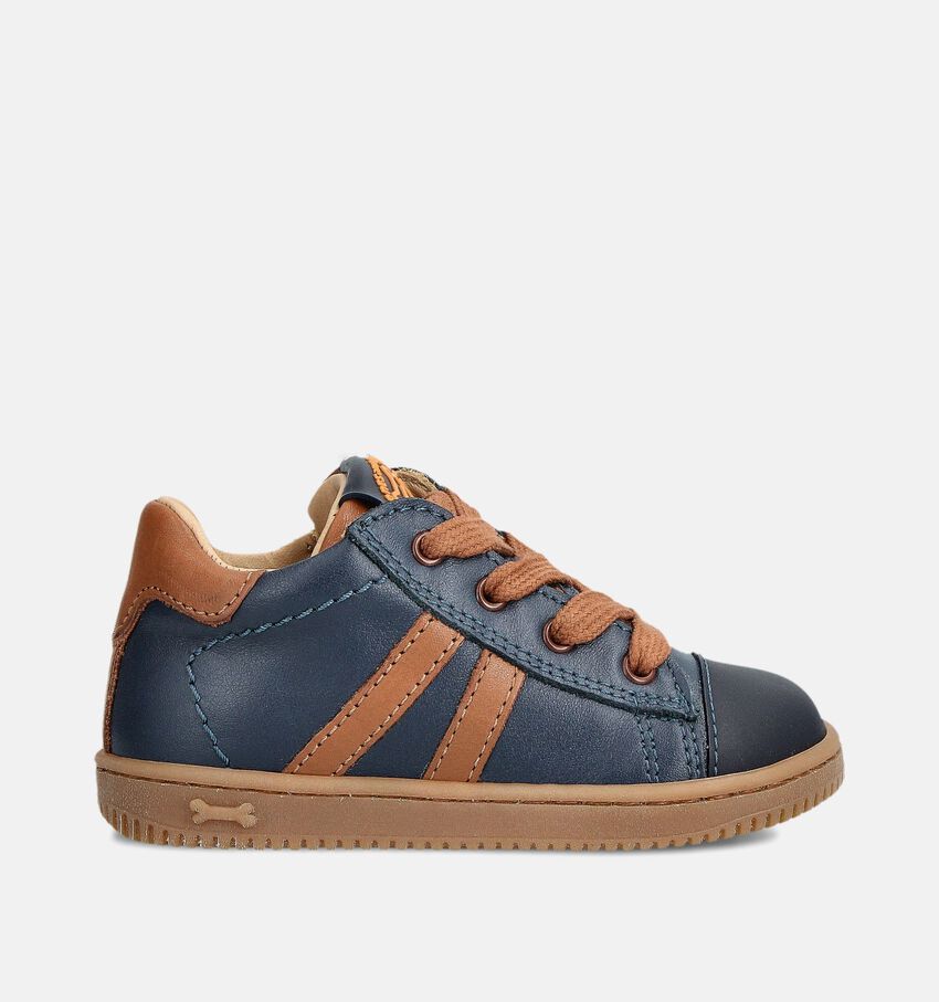 STONES and BONES Nepo Blauwe Rits-Veterschoenen