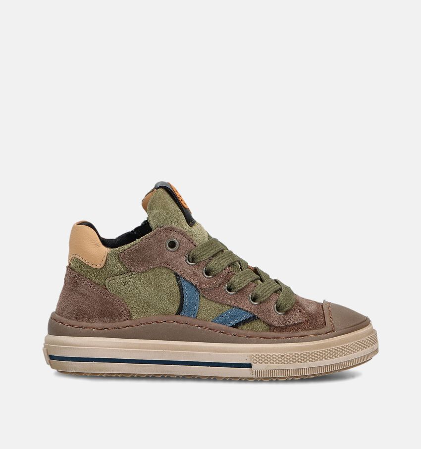 STONES and BONES Loxed Chaussures hautes en Marron/Vert