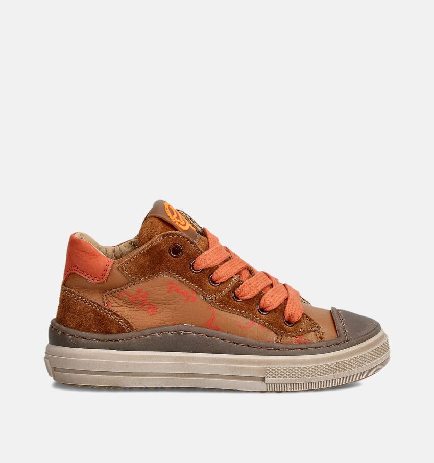 STONES and BONES Leeds Cognac/Oranje Hoge Schoenen