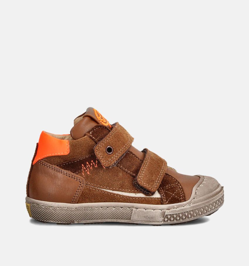 STONES and BONES Lock Cognac Velcroschoenen
