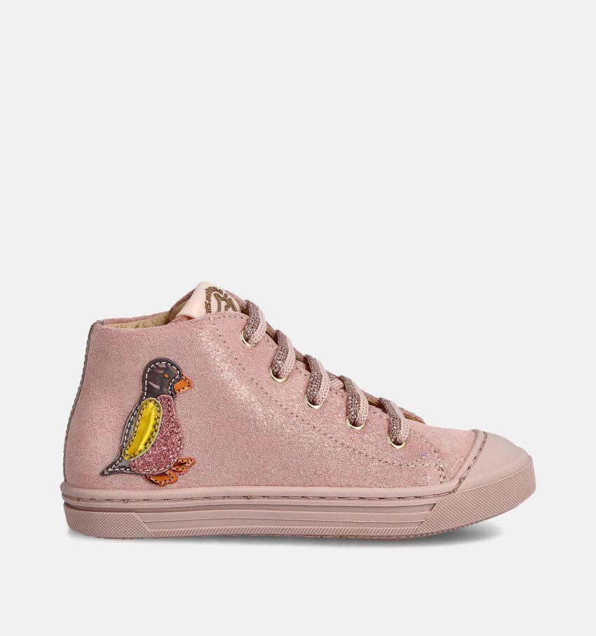 STONES and BONES Merg Roze Hoge Sneakers