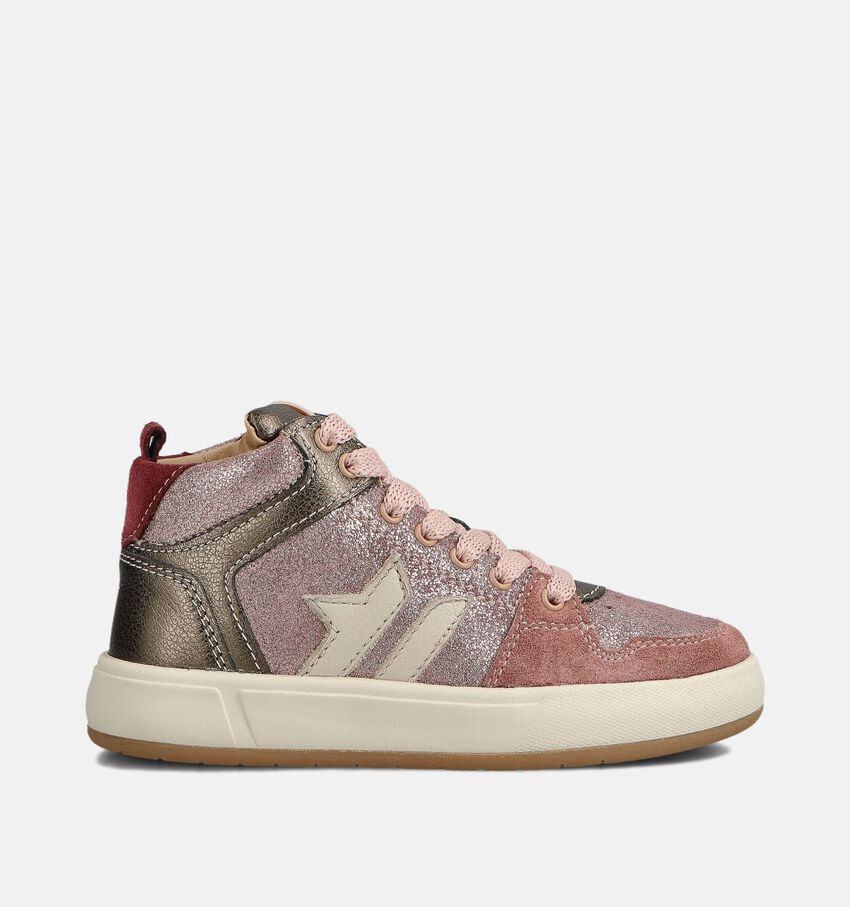STONES and BONES Panky Roze Hoge Sneakers