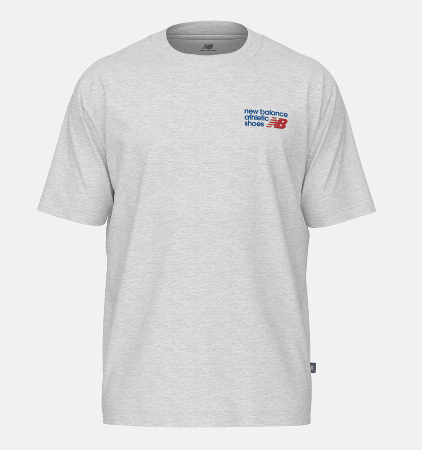 New Balance Lichtgrijze T-shirt