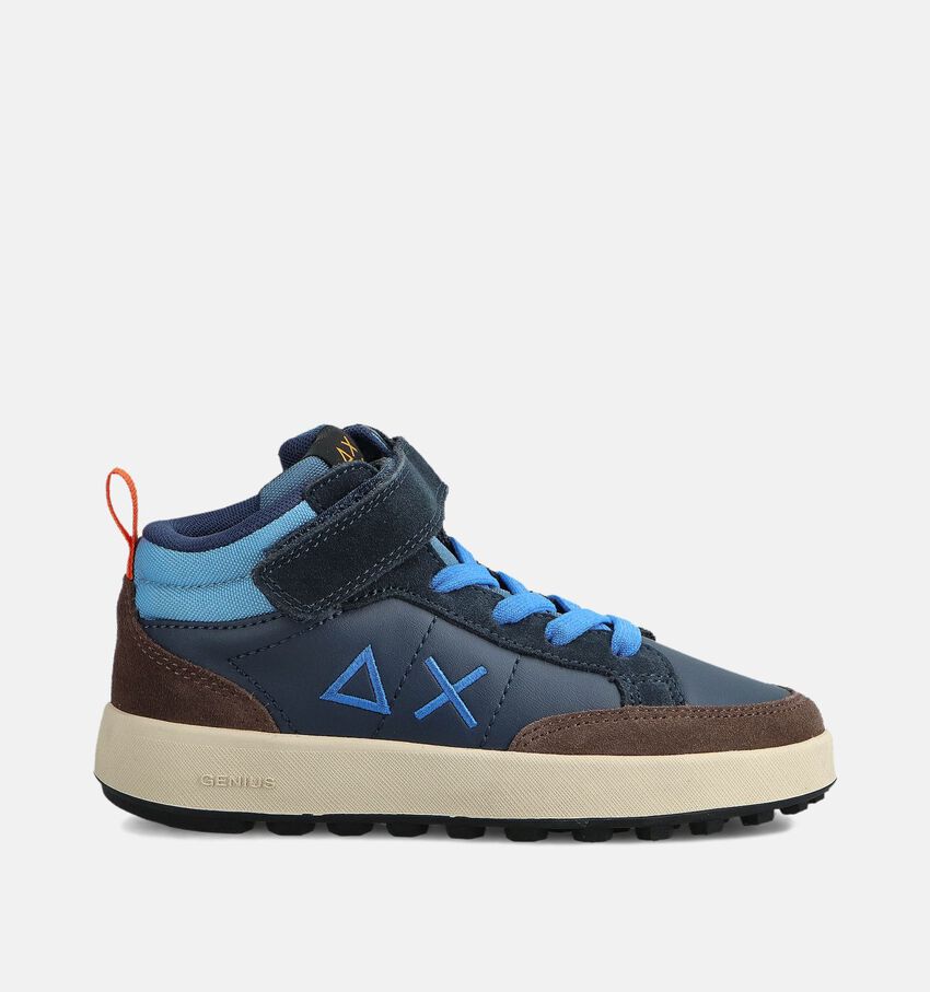 Sun68 Genius Mid Blauwe Sneakers Sun68 Genius Mid Blauwe Sneakers
