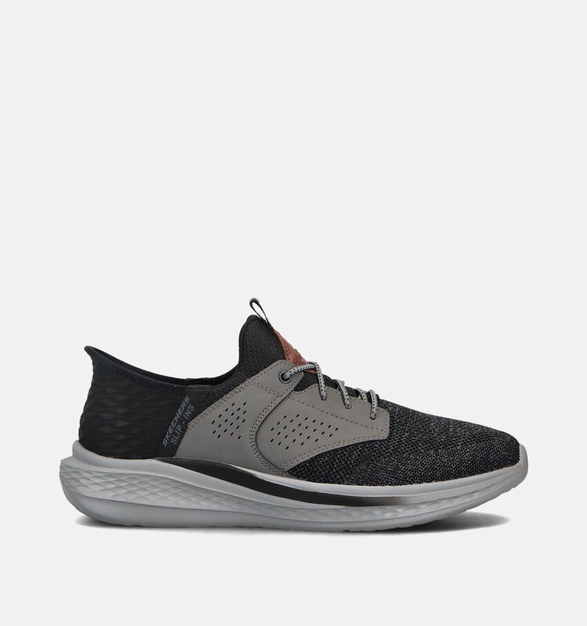 Skechers Slade Caster Grijze Slip-ins Sneakers