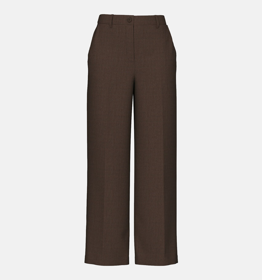 Pieces Kamil High waist pantalon classique en Marron