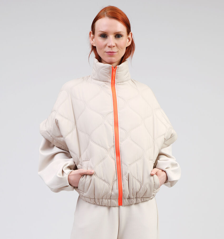 Laurent David Beige Korte gewatteerde bodywarmer