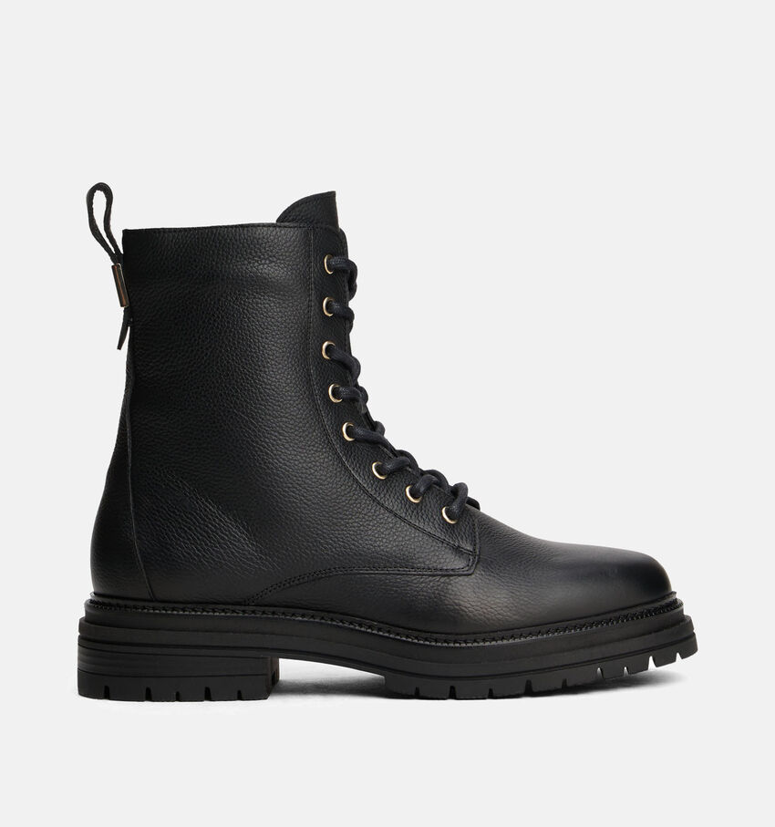 Tommy Hilfiger Plaque Pebble Boots à lacets en Noir