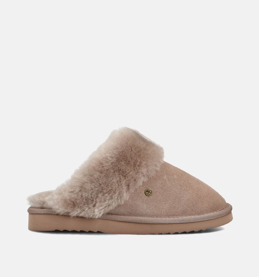 Warmbat Flurry Taupe Open Pantoffels