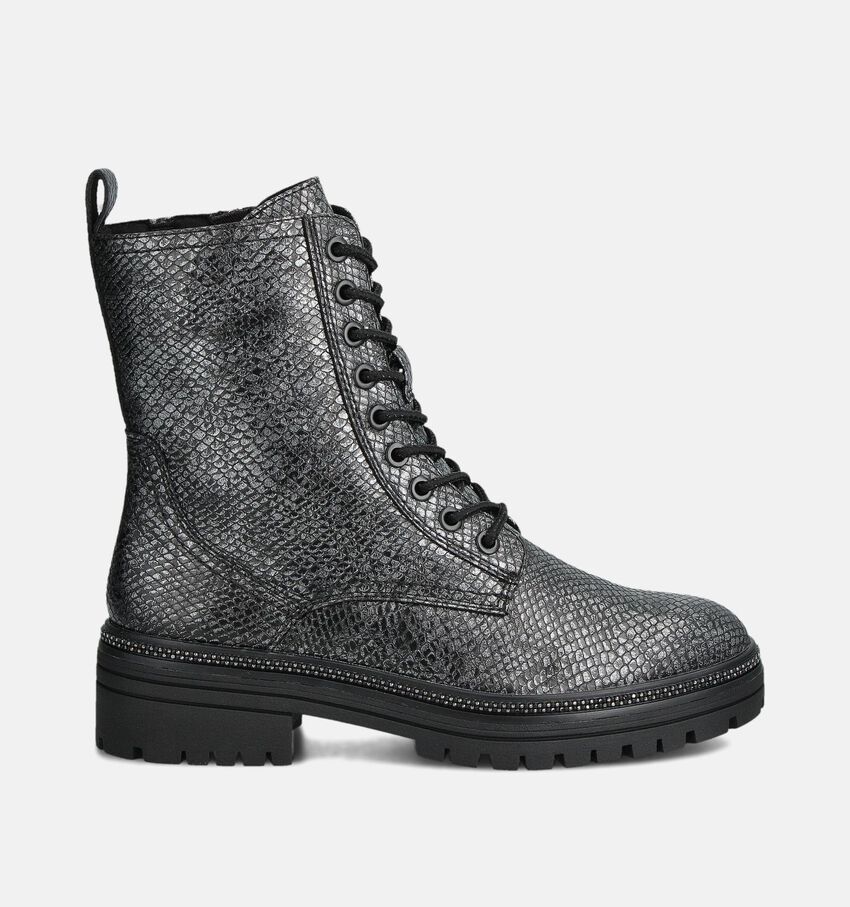 Marco Tozzi Boots à lacets en Argent