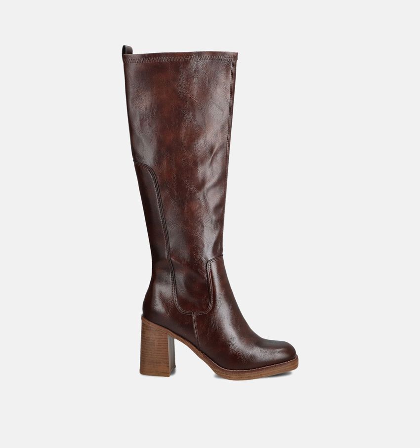 Marco Tozzi Bottes hautes en Brun foncé