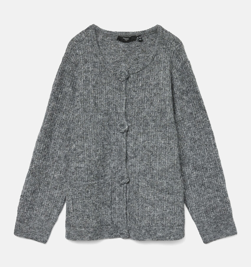 Vero Moda Curve Blossom Grijze Cardigan