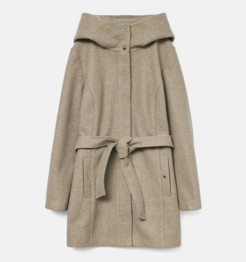 Ver Moda Curve Popliva Donkerbeige Jas