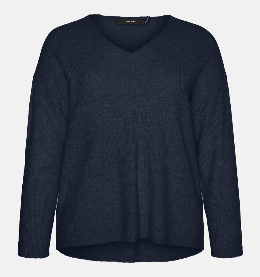 Vero Moda Curve Crew Lefile Blauwe Trui