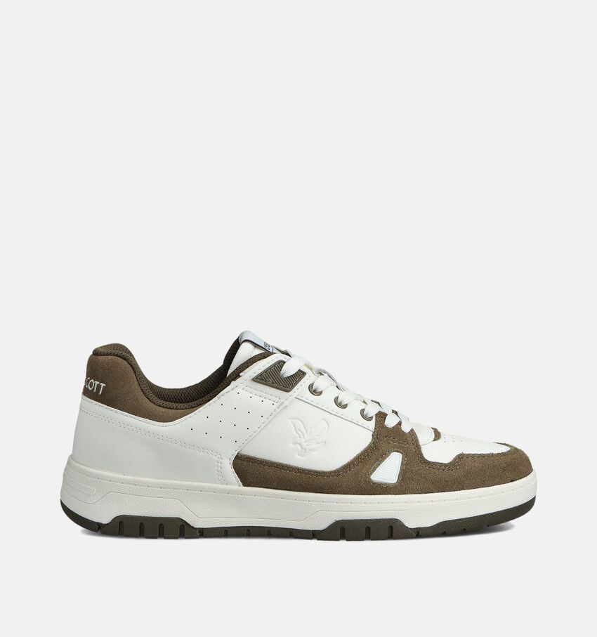 Lyle & Scott Evanton Witte/Groene Veterschoenen