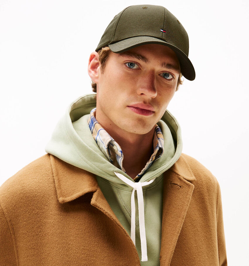 Tommy Hilfiger The Flag Cotton 6 Panel Donkergroene Pet