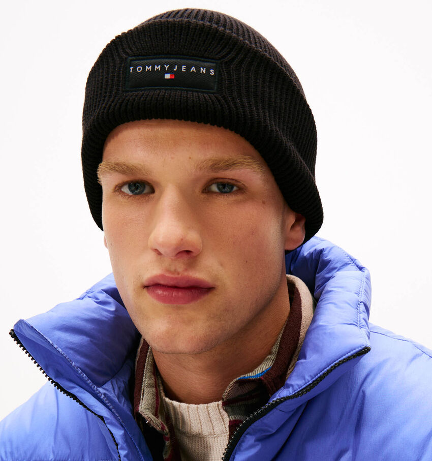 Tommy Hilfiger TMJ Linear Beanie Zwarte Muts