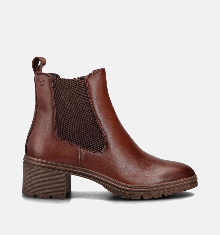 Tamaris Chelsea Bottines à talons en Cognac