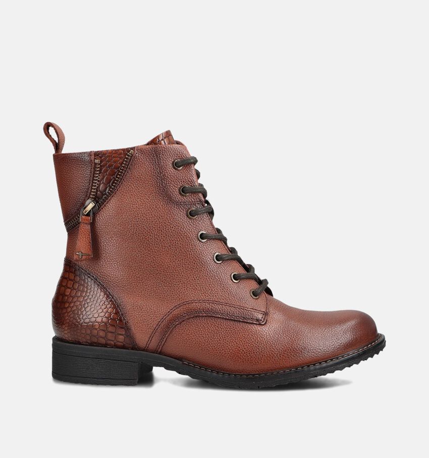 Tamaris Boots à lacets en Cognac