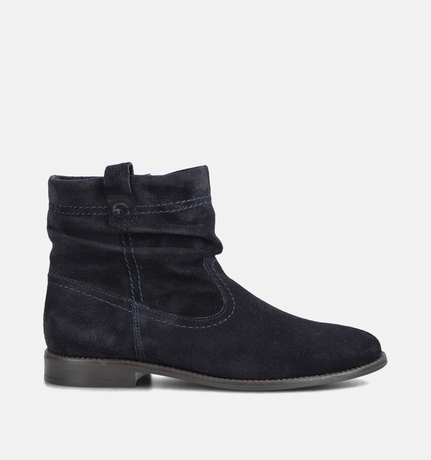 Tamaris Bottines plates en Bleu foncé
