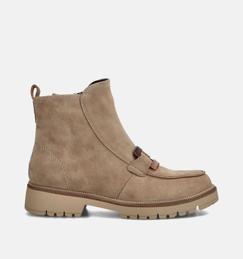 Tamaris Bottines plates en Beige