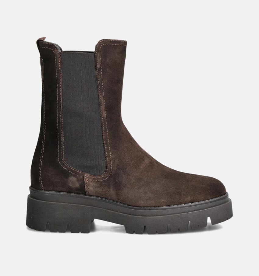 Tamaris Bottines Chelsea en Brun foncé