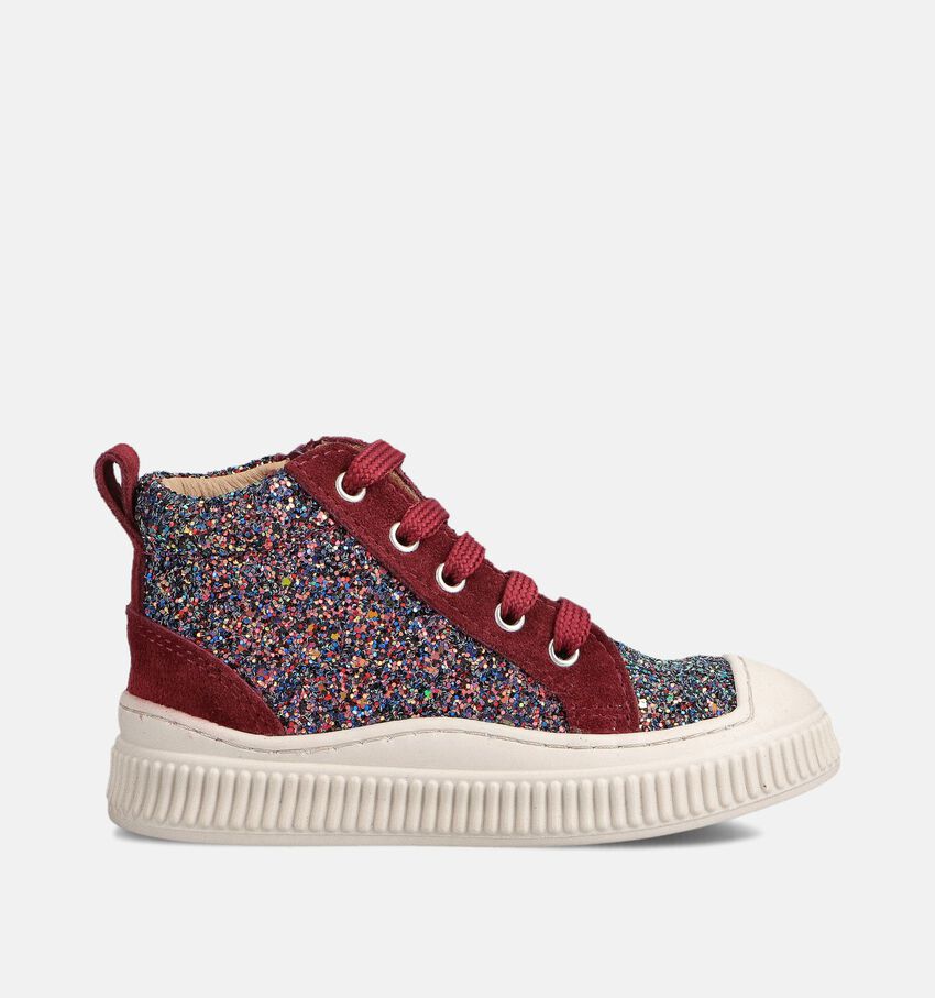 Milo & Mila Bordeaux Hoge Sneakers