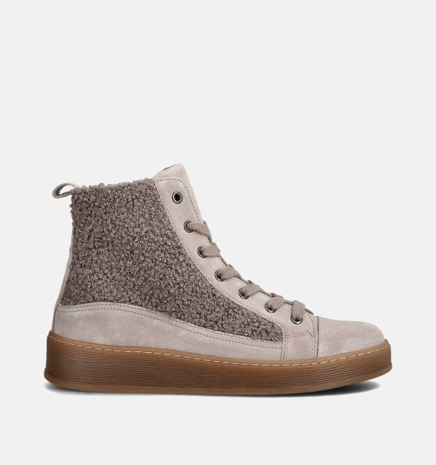 Gabor Donkerbeige Hoge Sneakers