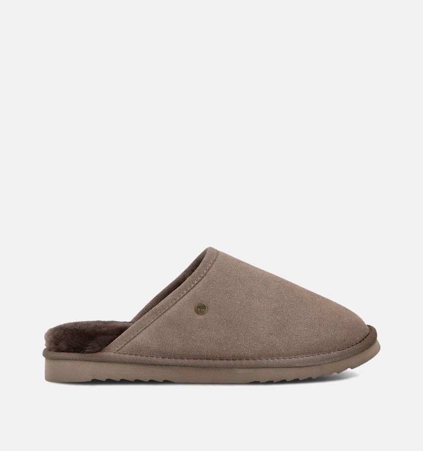 Warmbat Classic Taupe Open Pantoffels