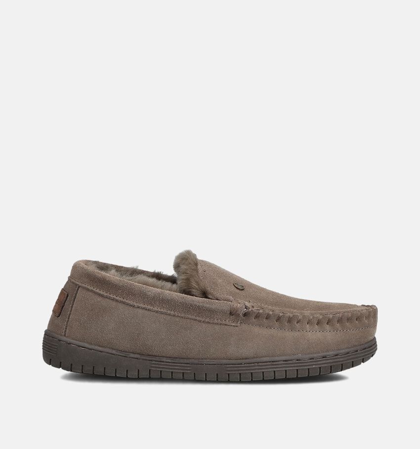 Grizzly Pantoufles fermées en Taupe