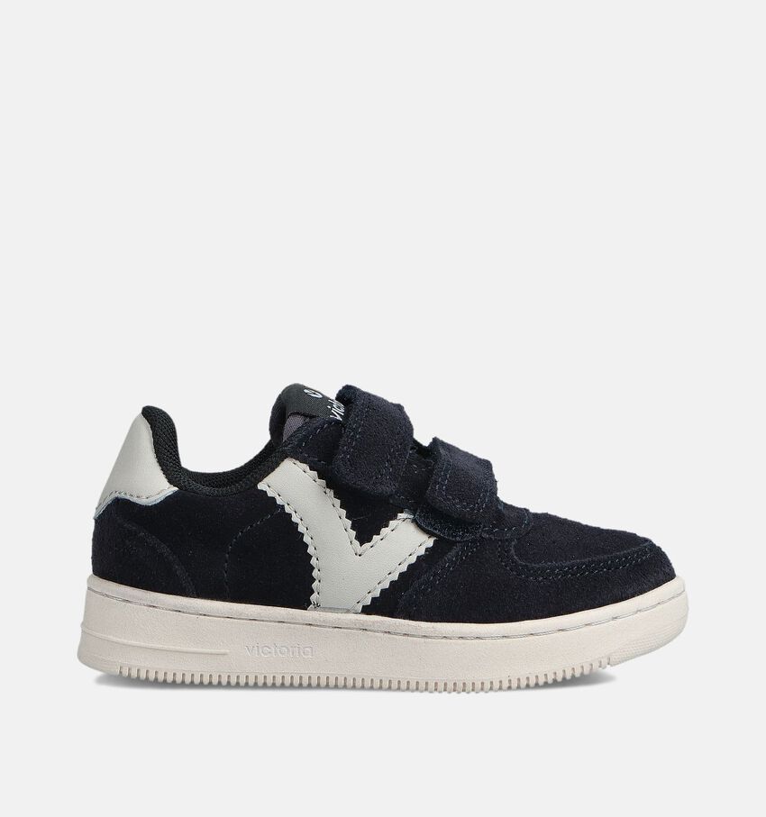 Victoria Tiempo Chaussures à scratch en Bleu foncé