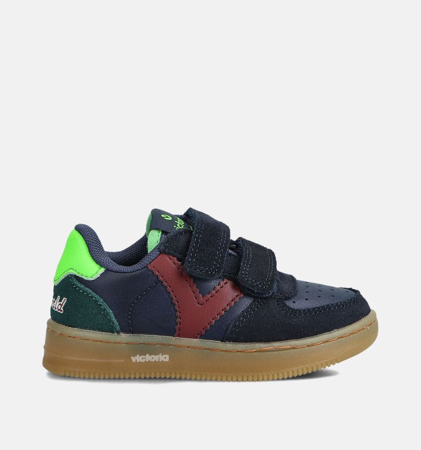 Victoria Tiempo Chaussures à scratch en Bleu foncé