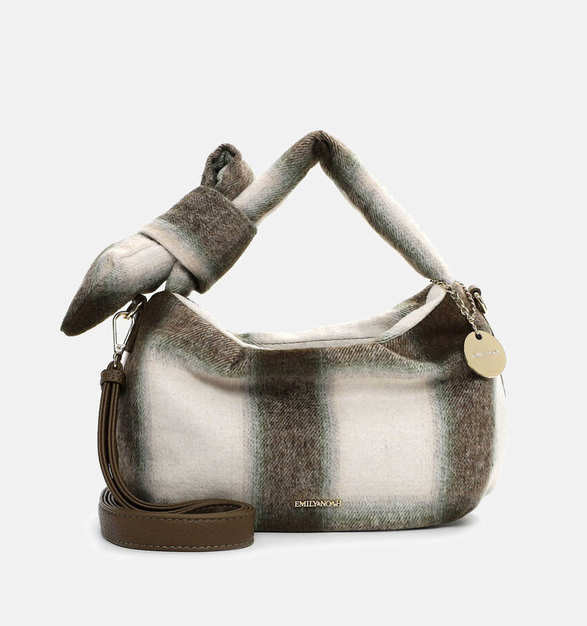 Emily & Noah Hanneke Plaid Sac porté croisé en Beige