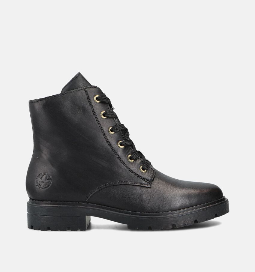 Rieker Boots à lacets en Noir