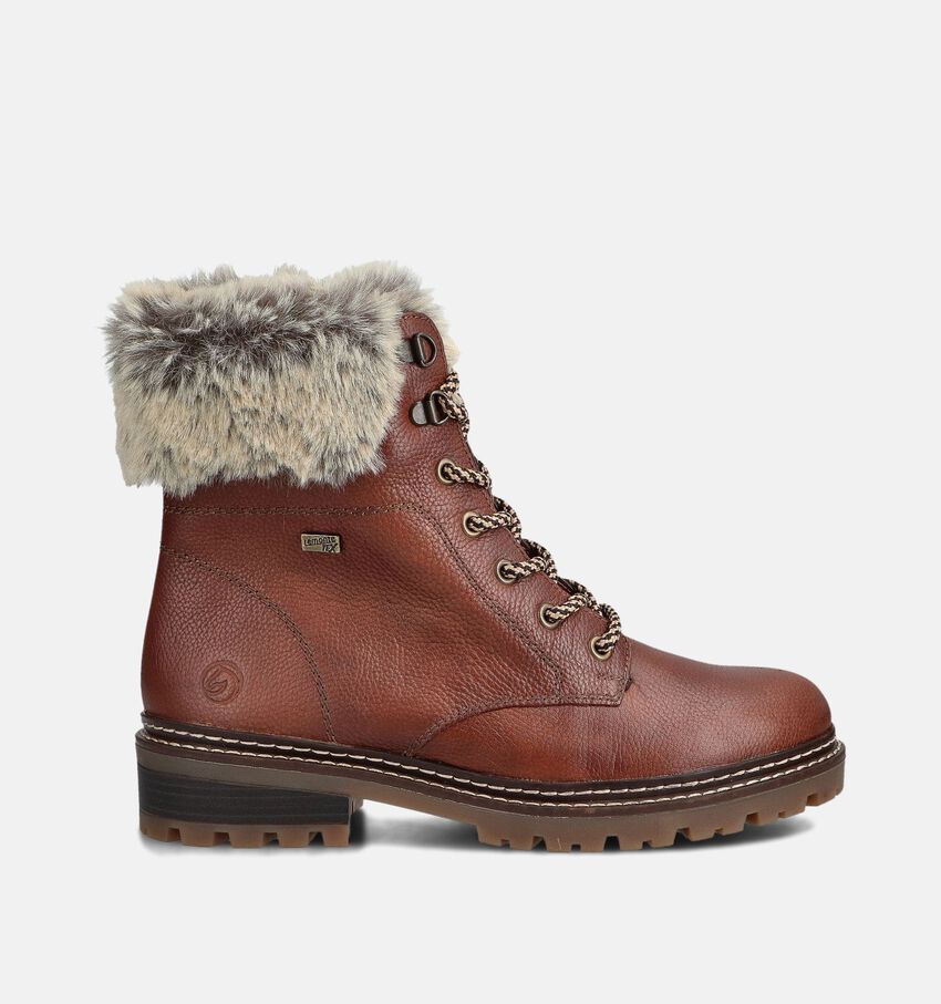 Remonte Boots à lacets en Cognac