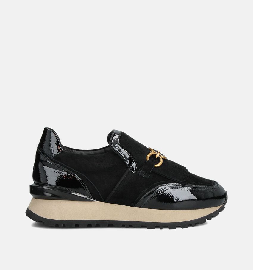 Nathan-Baume Combi Flanel Zwarte Instappers