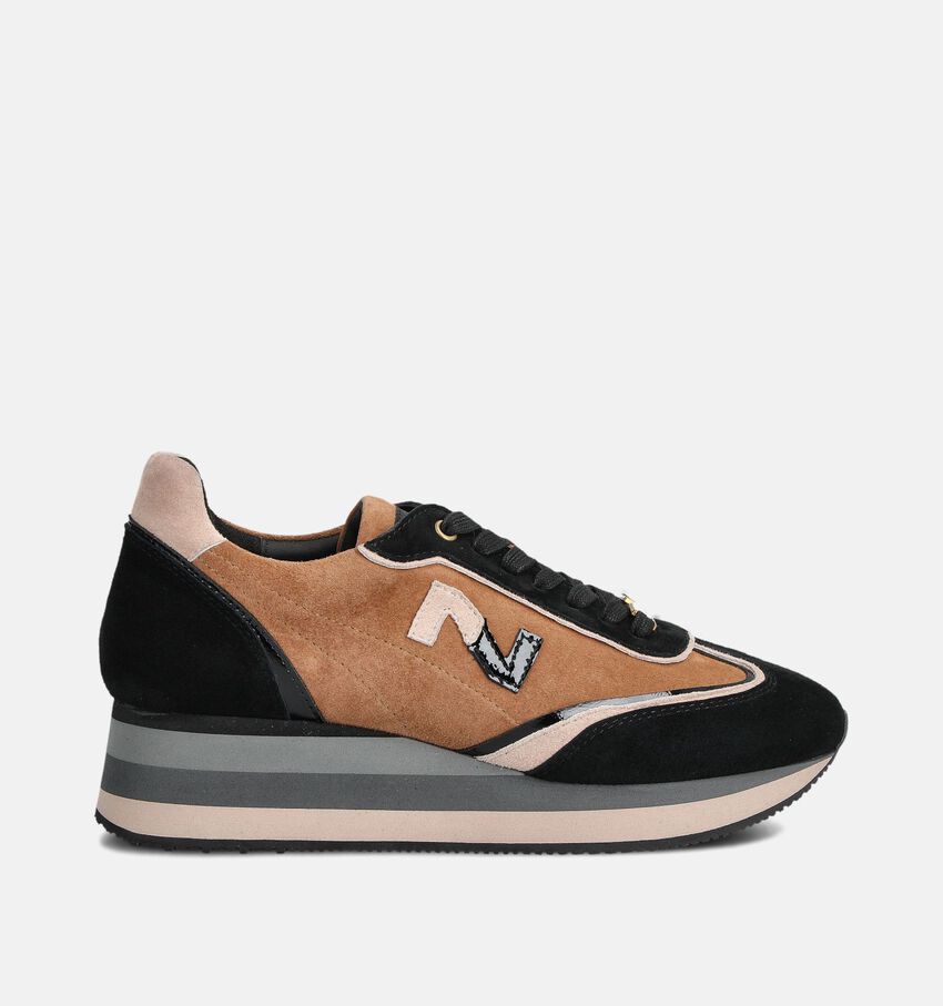 Nathan-Baume Camelo Baskets en Noir/Marron